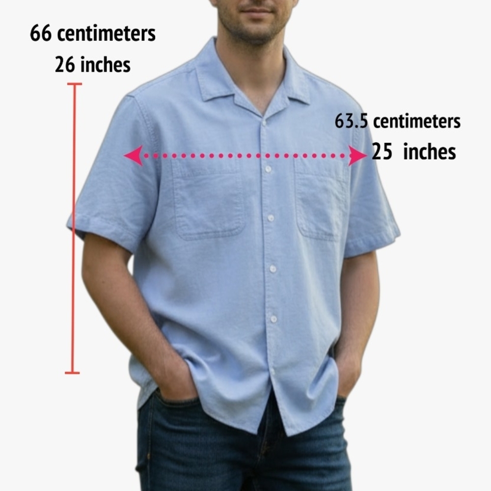 Casual Blue Button Down Shirt for Men
